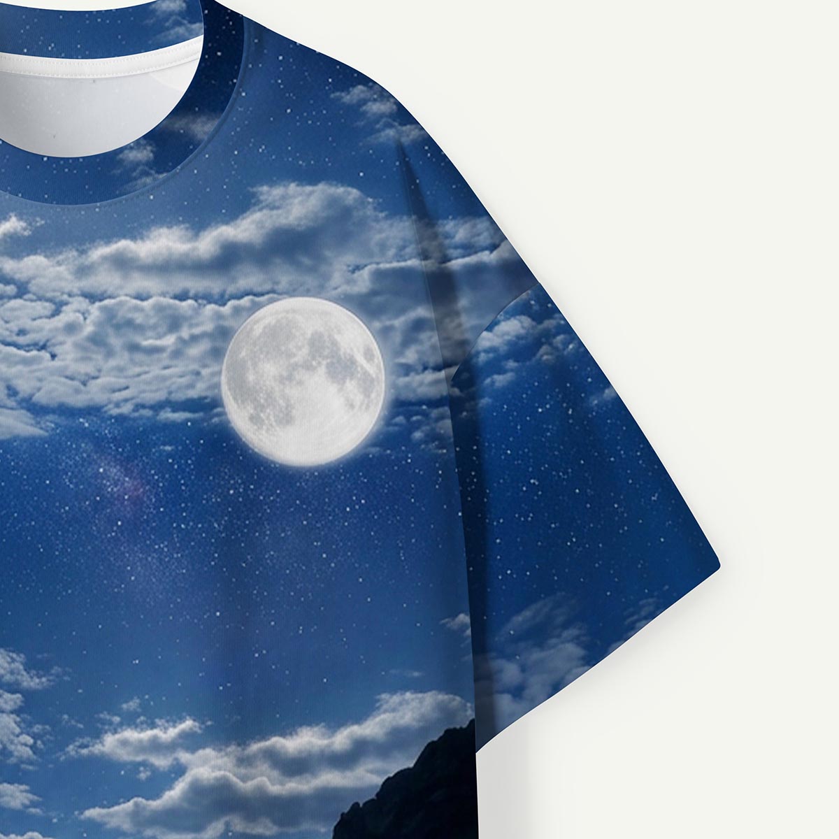 Moonlit Mountain Sea Night Sky Premium Eco Tee