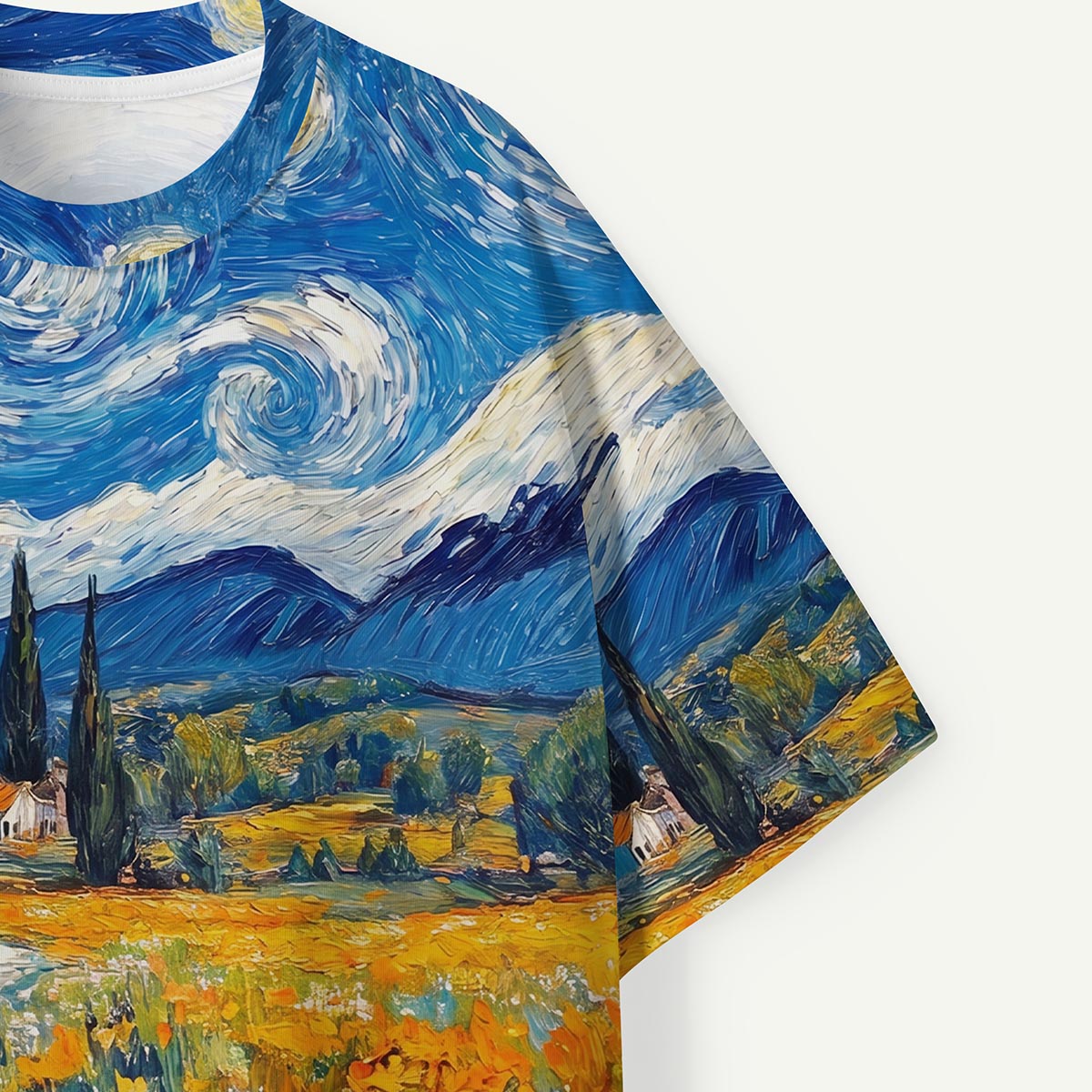 Swirl Sky Field Landscape Gogh Outside Premium Eco Tee