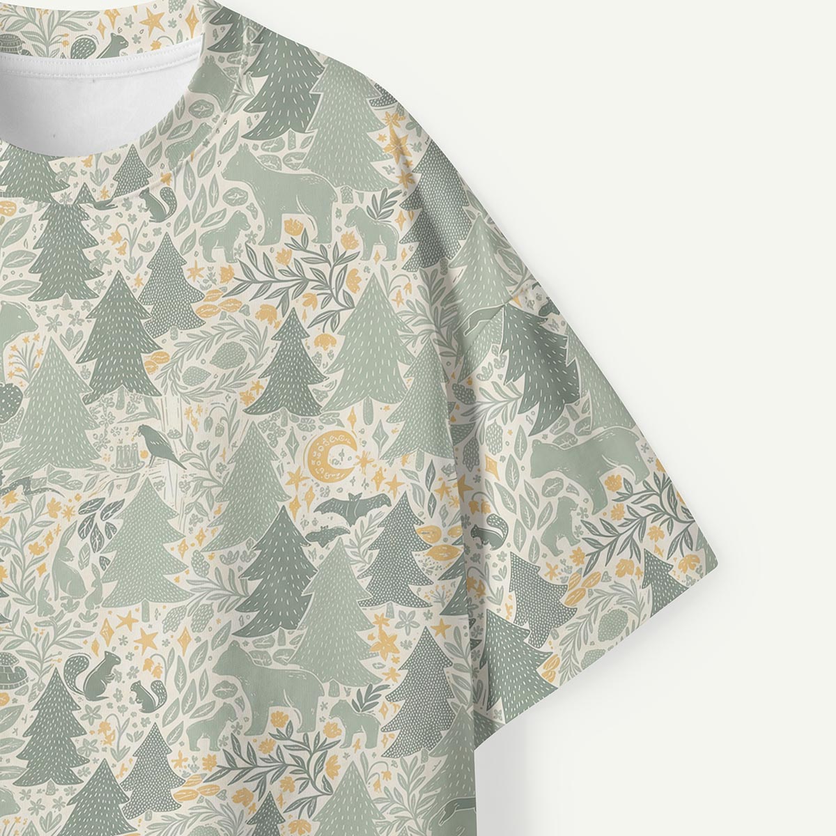 Woodland Animal All-Over Print Eco T-Shirt