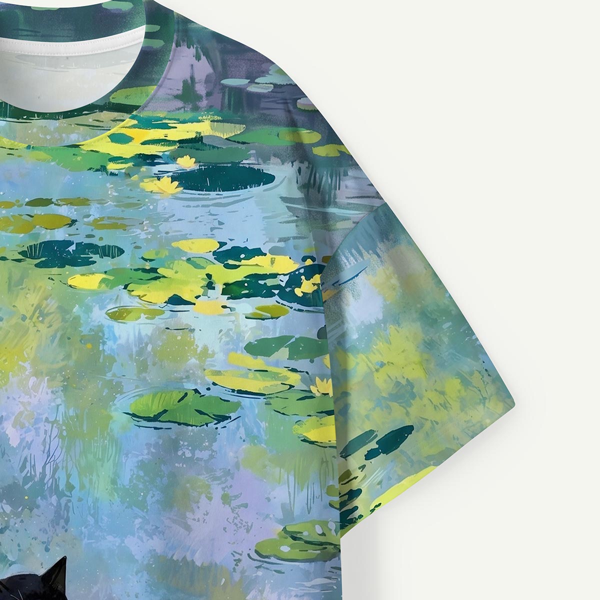 Lily Pond Black Cat Premium Eco Tee