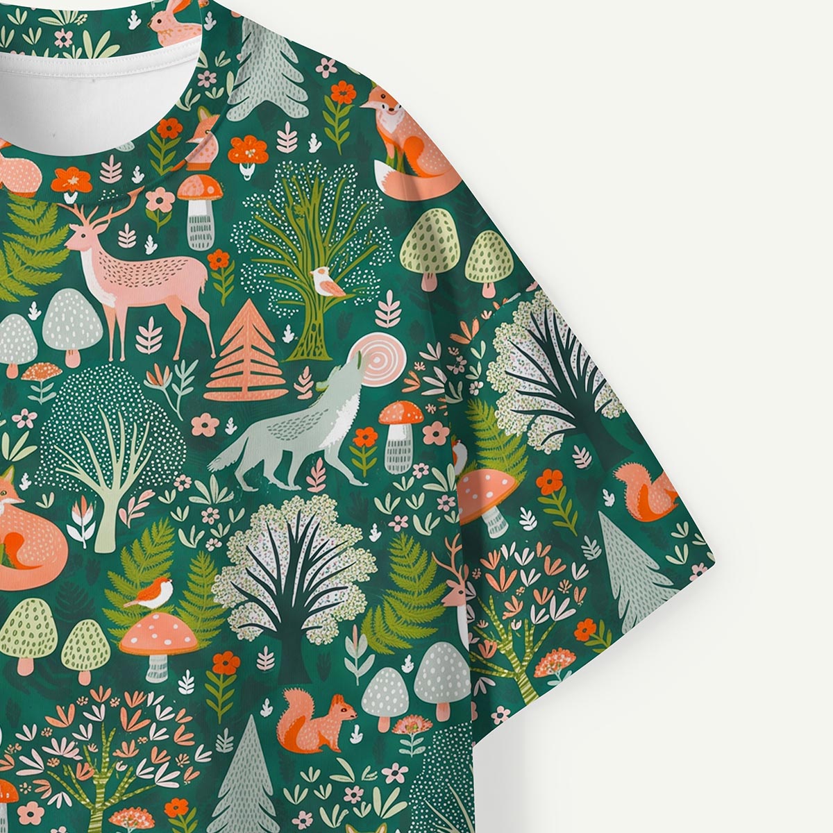 Whimsical Forest Animals Premium Eco Tee