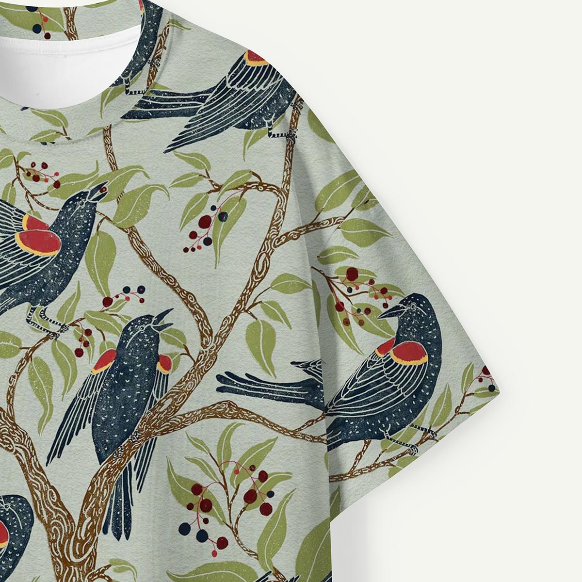 Red-Winged Blackbird Botanical Premium Eco Tee