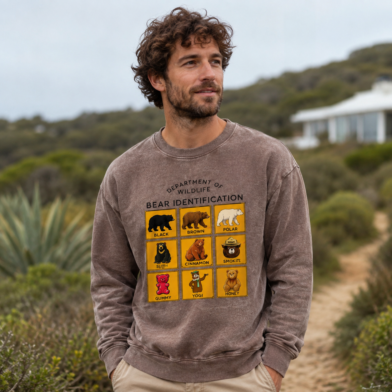 Department of Wildlife Bear Identification Washed Sweatshirts