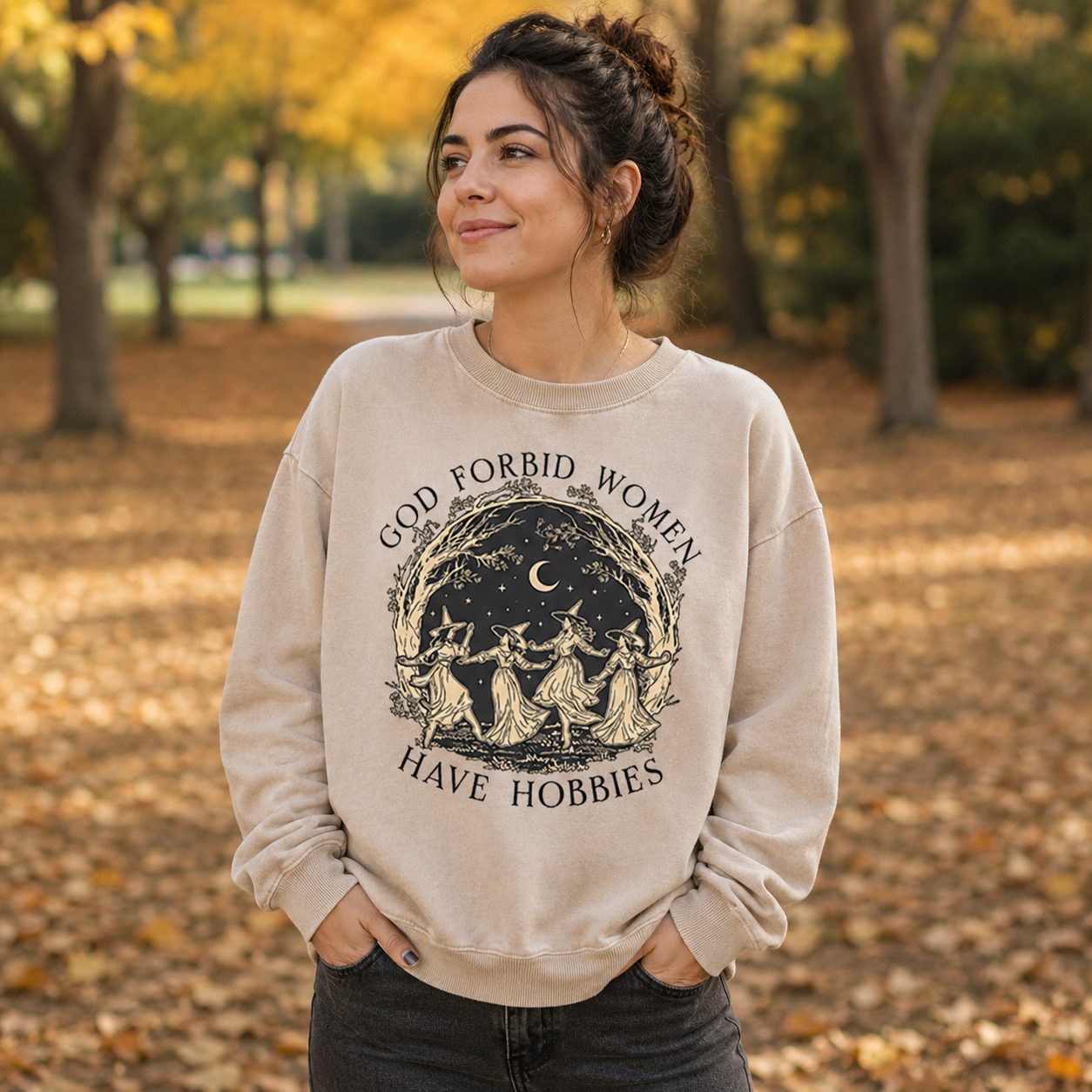 Witch Circle Moonlit Washed Sweatshirts