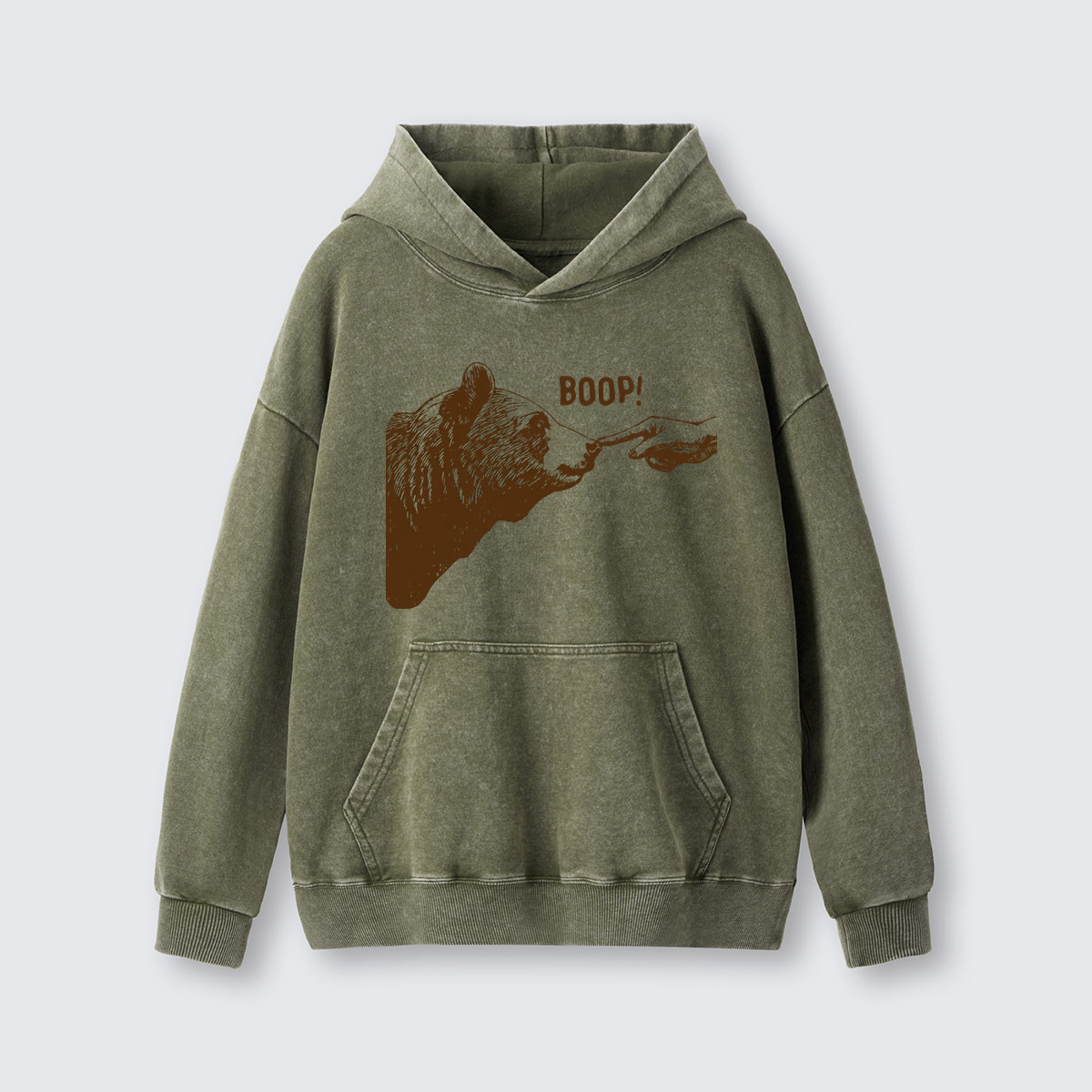 Boop Bear Nose  Washed Hoodie