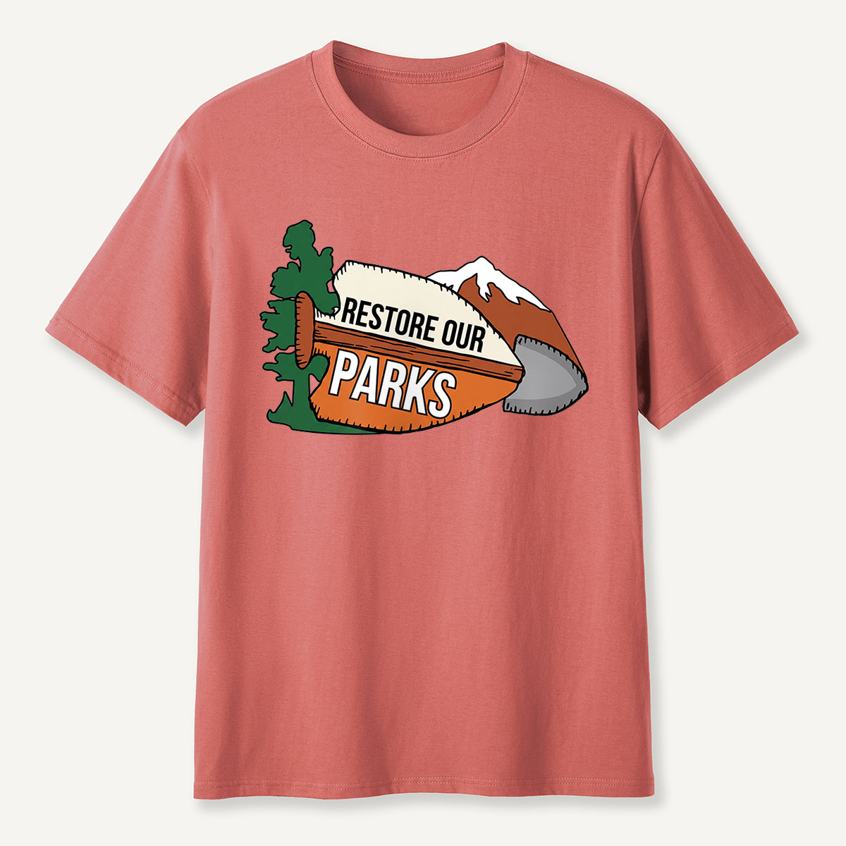 Restore Our Parks Football Badge T-Shirt