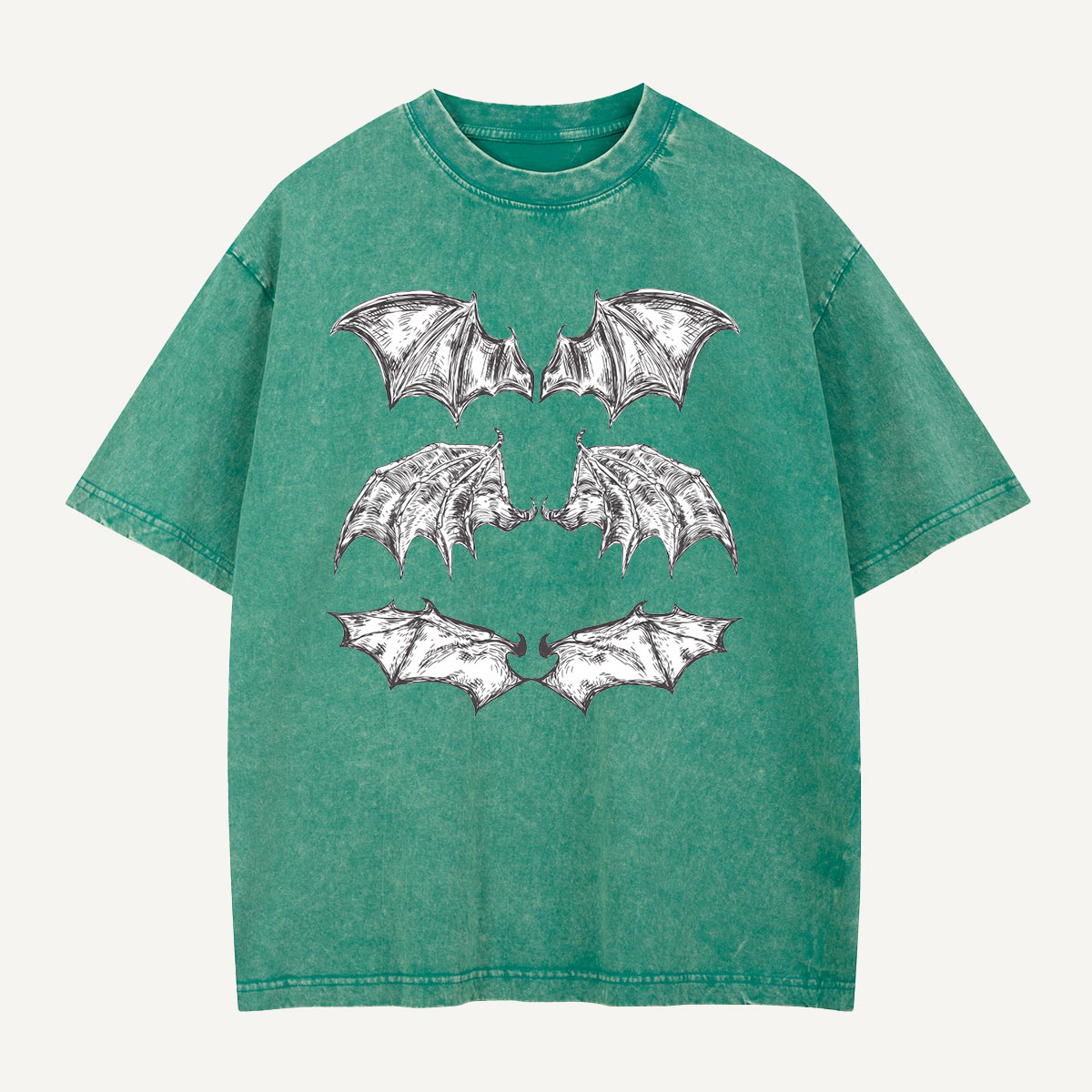 A Study in Bat Wings Washed T-Shirt