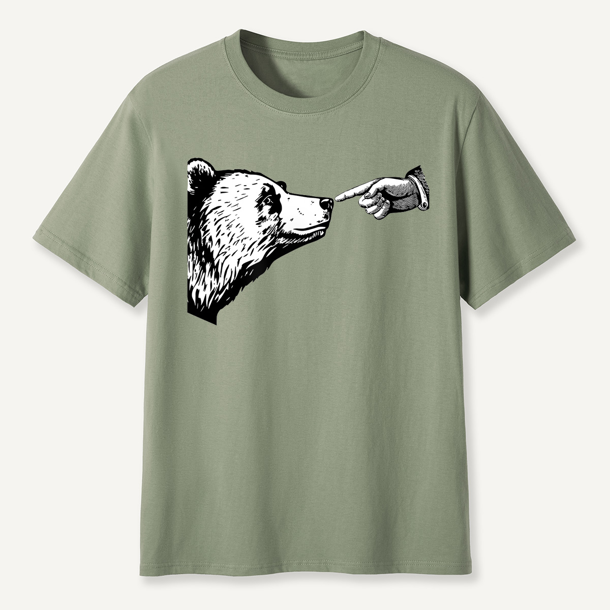 Boop the Bear Funny Line Art T-Shirt
