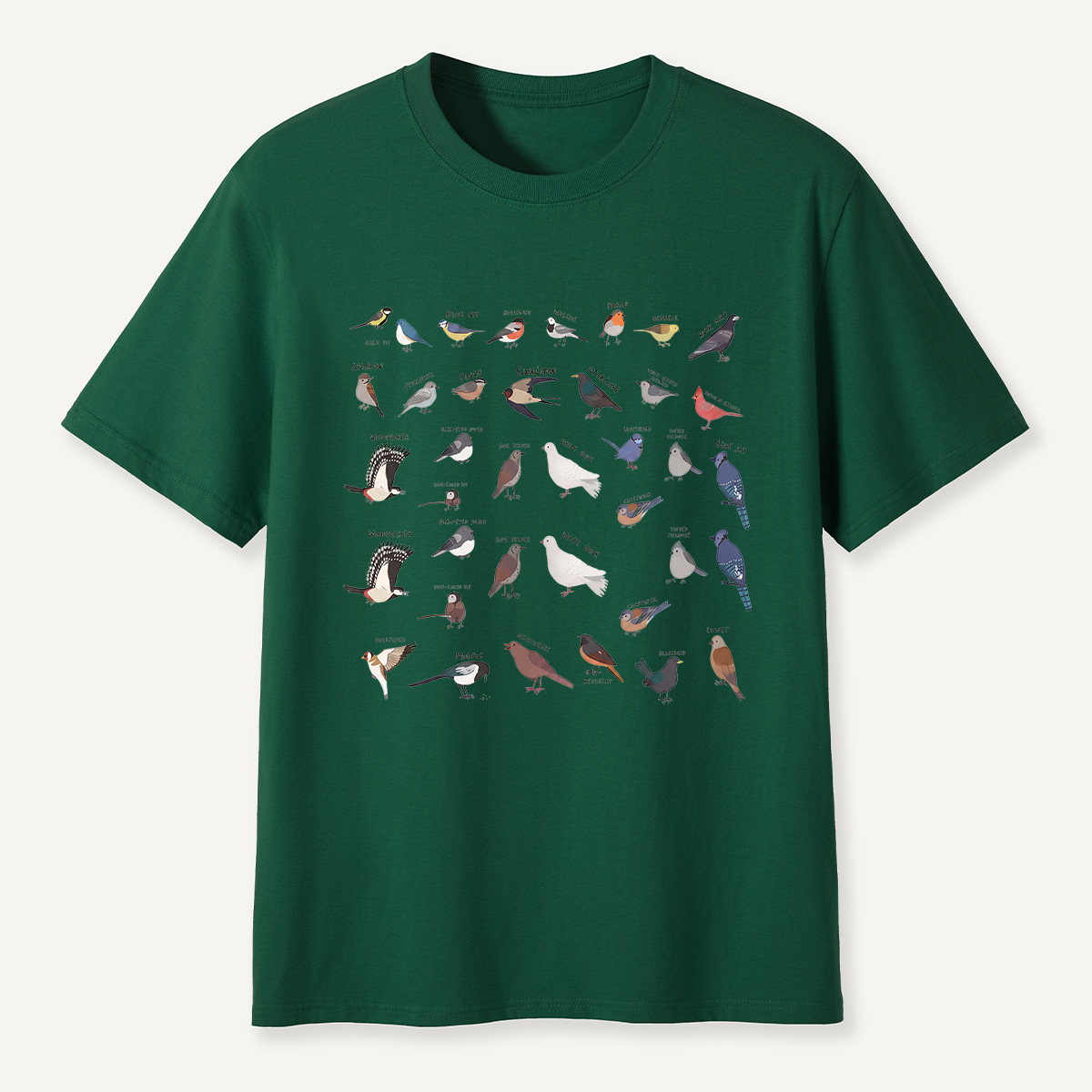 MDCTBYWY26071702Full Wrap Bird Species Guide T-Shirt