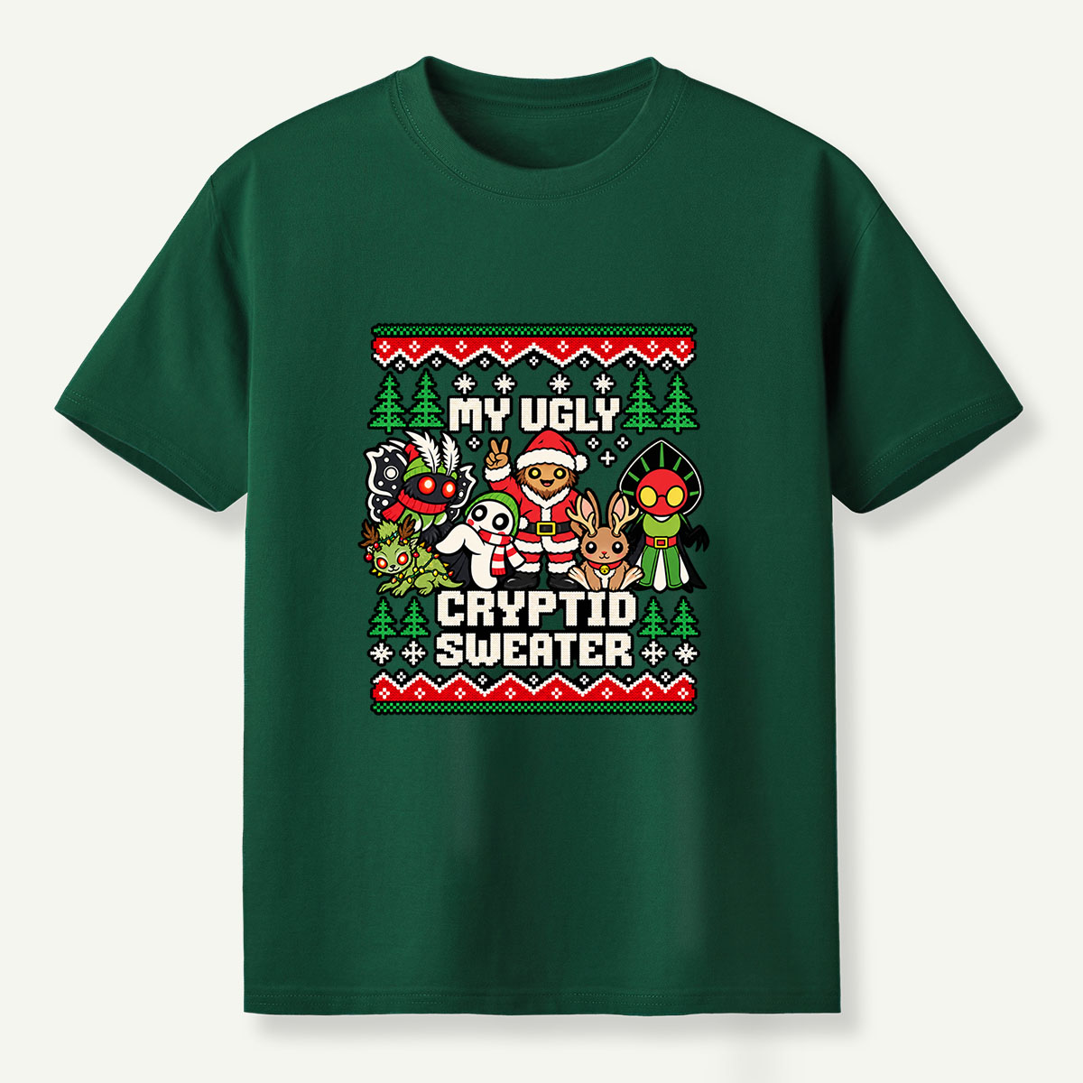 My Ugly Cryptid Sweater Christmas Creatures T-Shirt