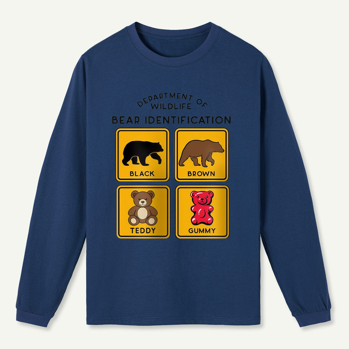 Department of Wildlife Bear Identification Long Sleeve T-Shirt