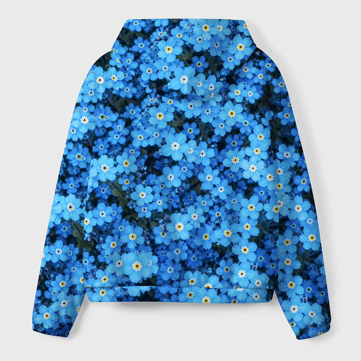 Ocean Blue Wildflower Premium Eco Hoodie