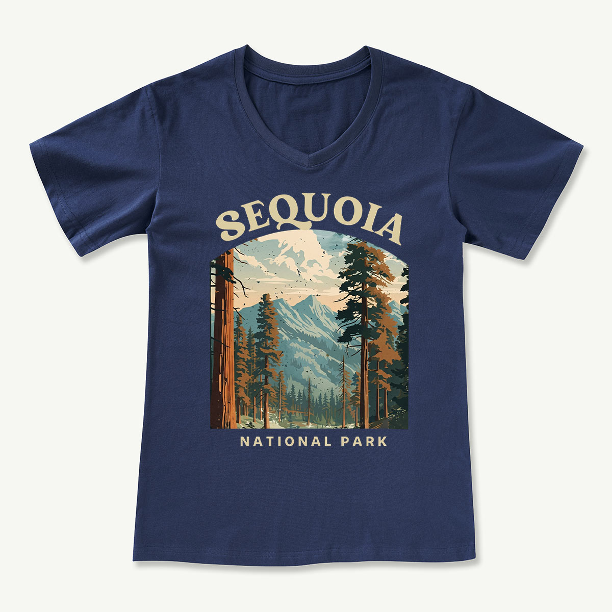 Sequoia National Park Giant Sequoia V-neck T-Shirt