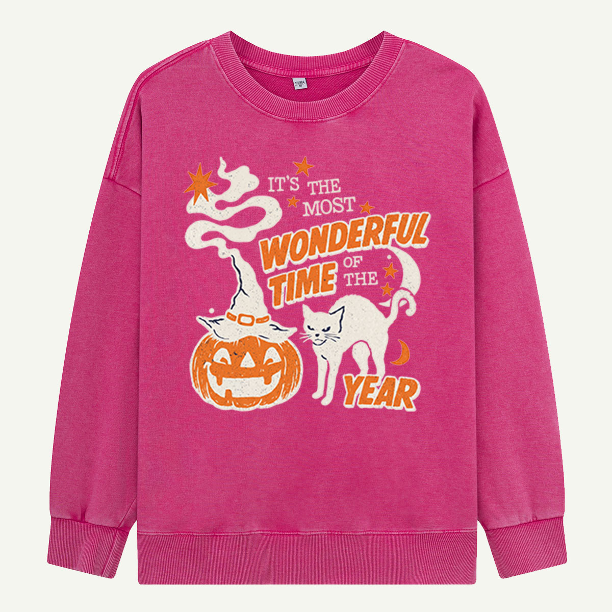Pumpkin Cat Most Wonderful Washed Sweatshirts