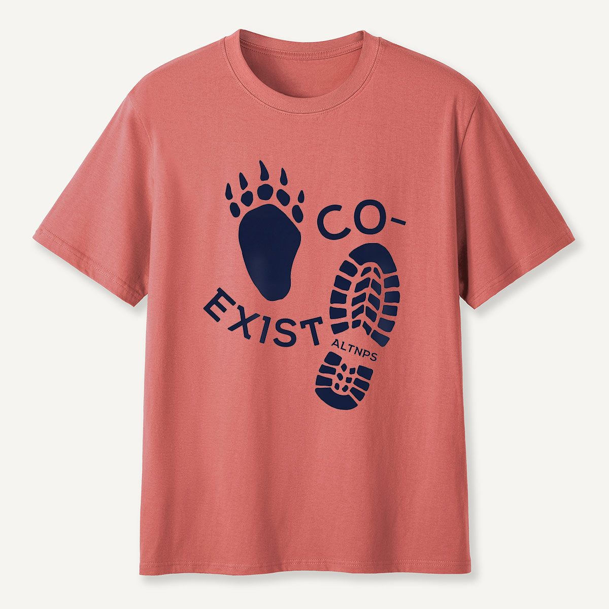 Co-Exist Bear Track and Boot Print T-Shirt