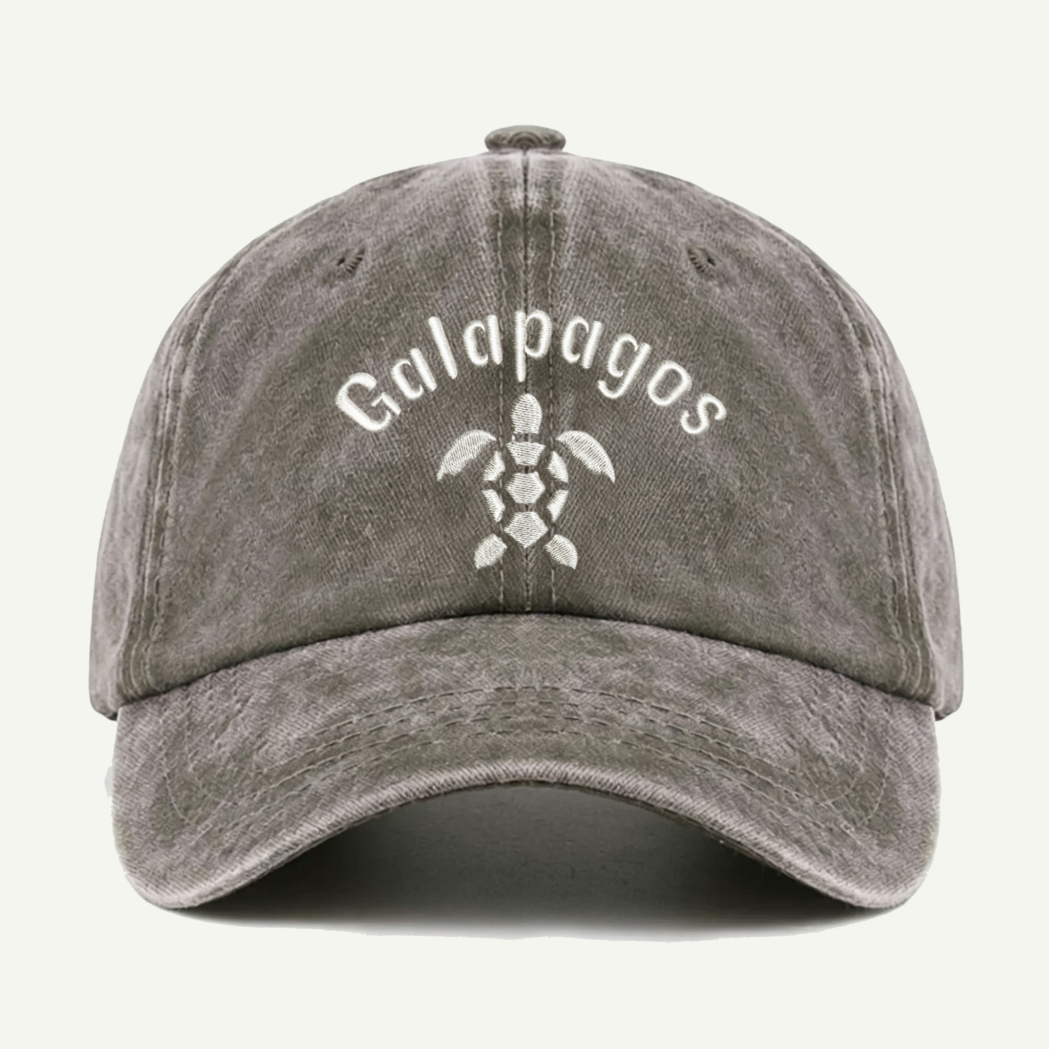 Galapagos Sea Turtle Washed Embroidered Hat