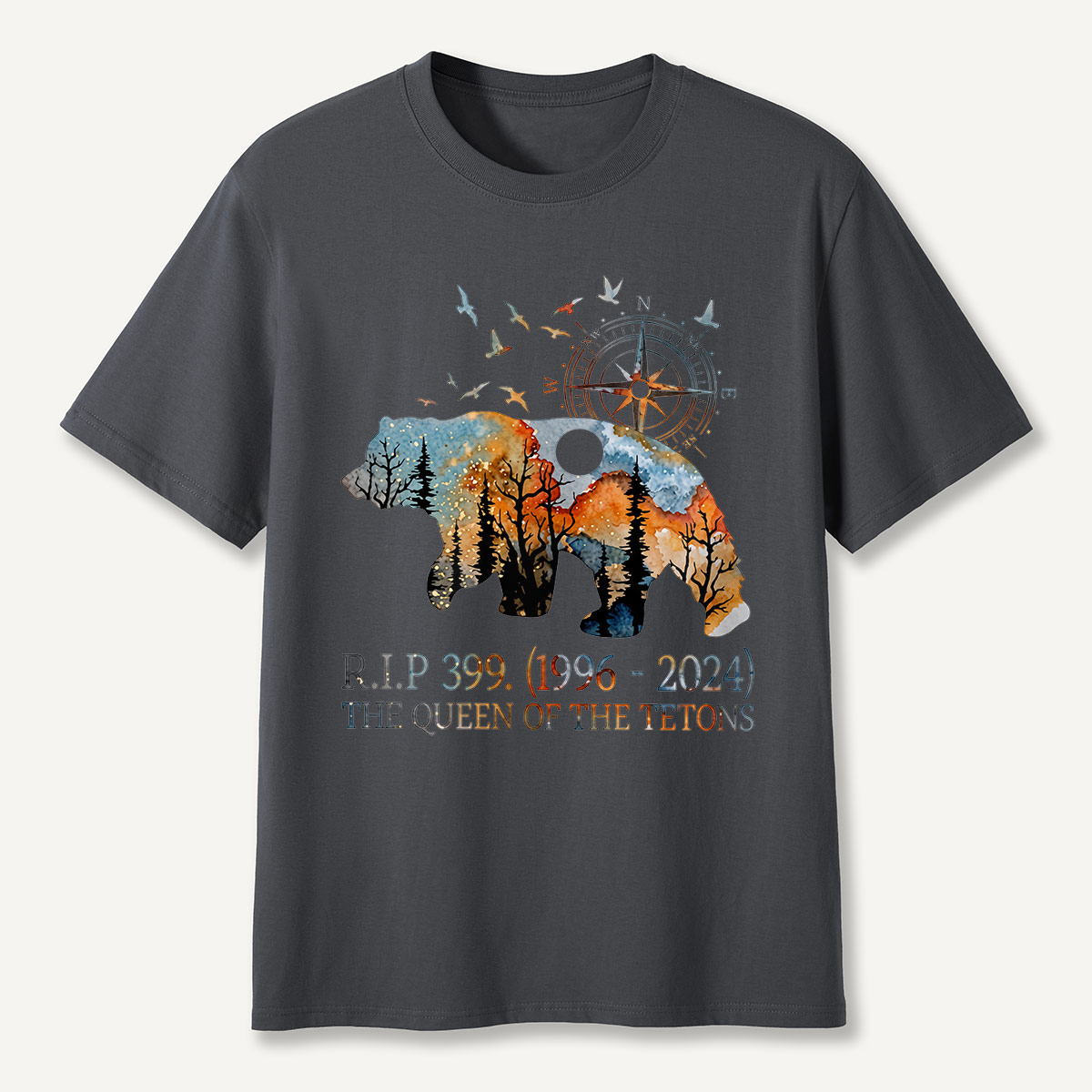 RIP 399 Queen of the Tetons Bear Memoria T-Shirt