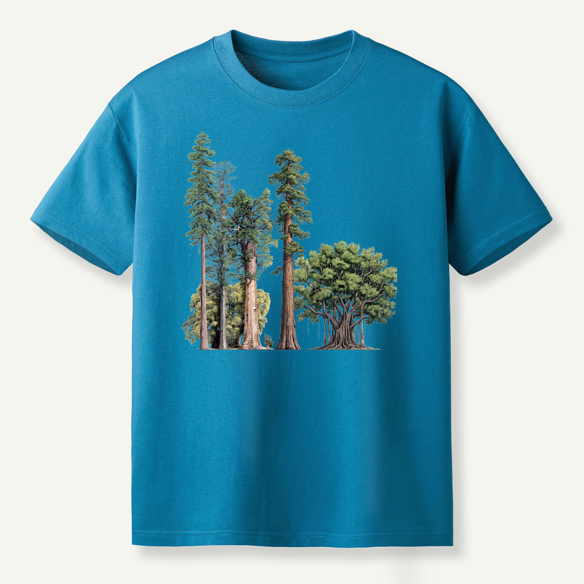 Giant Redwood Forest Botanical Study T-Shirt