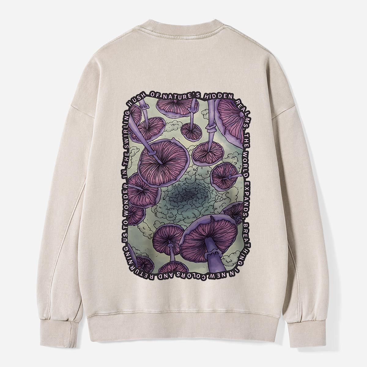In the Hush of Hidden Mushrooms Washed Sweatshirts
