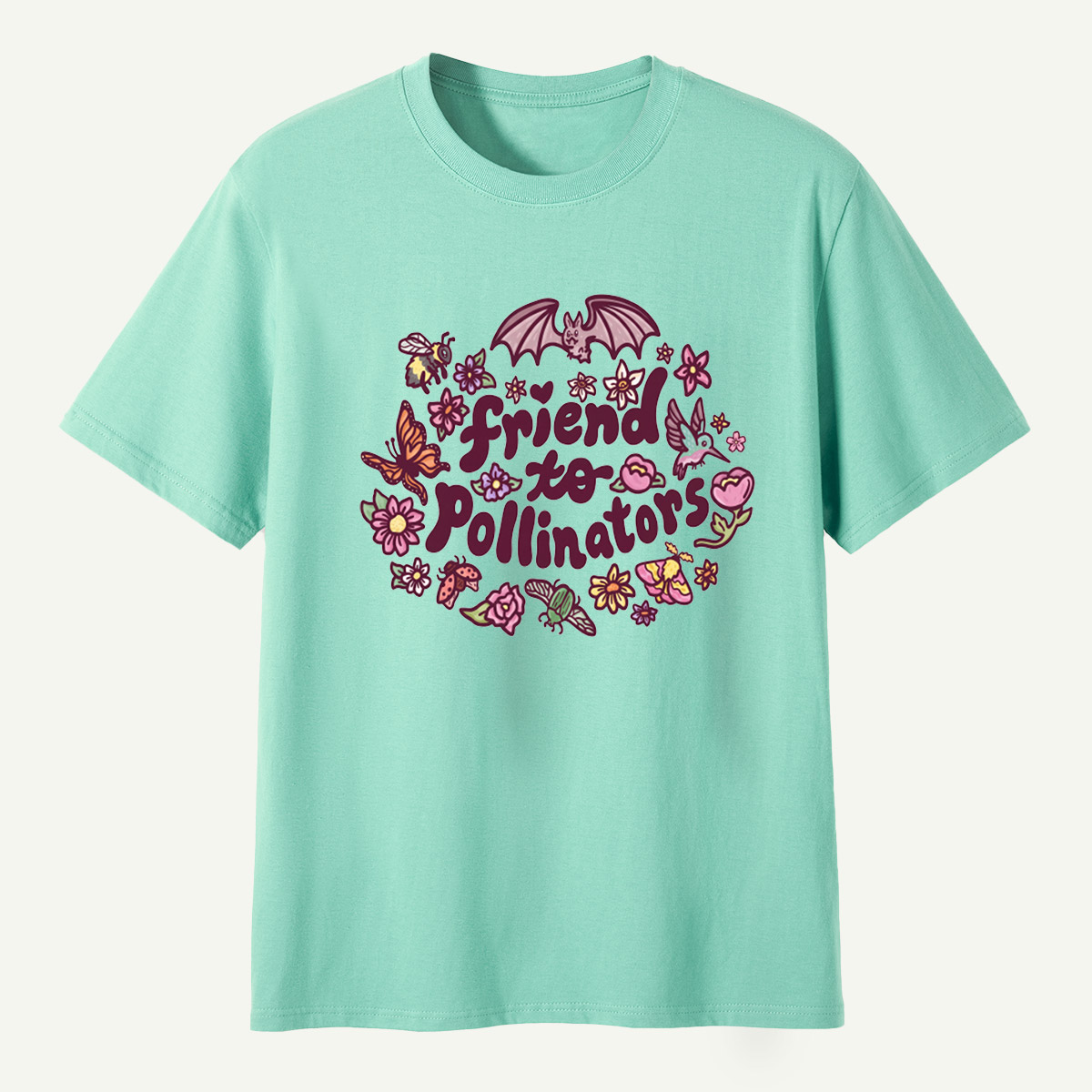 Friend To Pollinators Garden Wildlife Circle T-Shirt