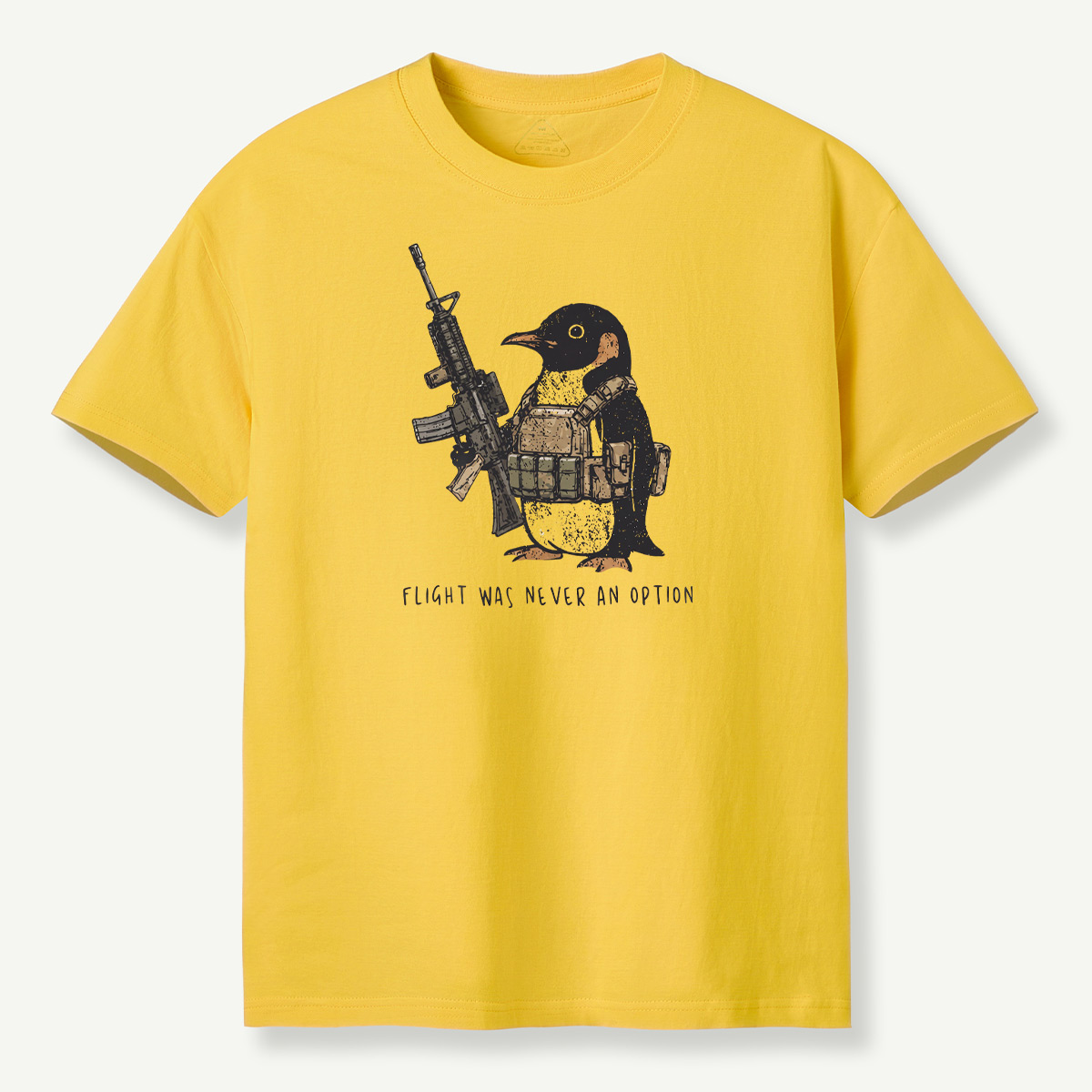 Flight Was Never An Option Tactical Rifle Penguin T-Shirt