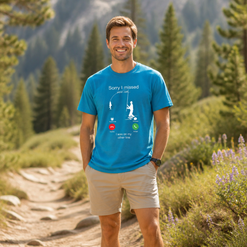 Sorry I Missed Your Call Fishing Other Line T-Shirt