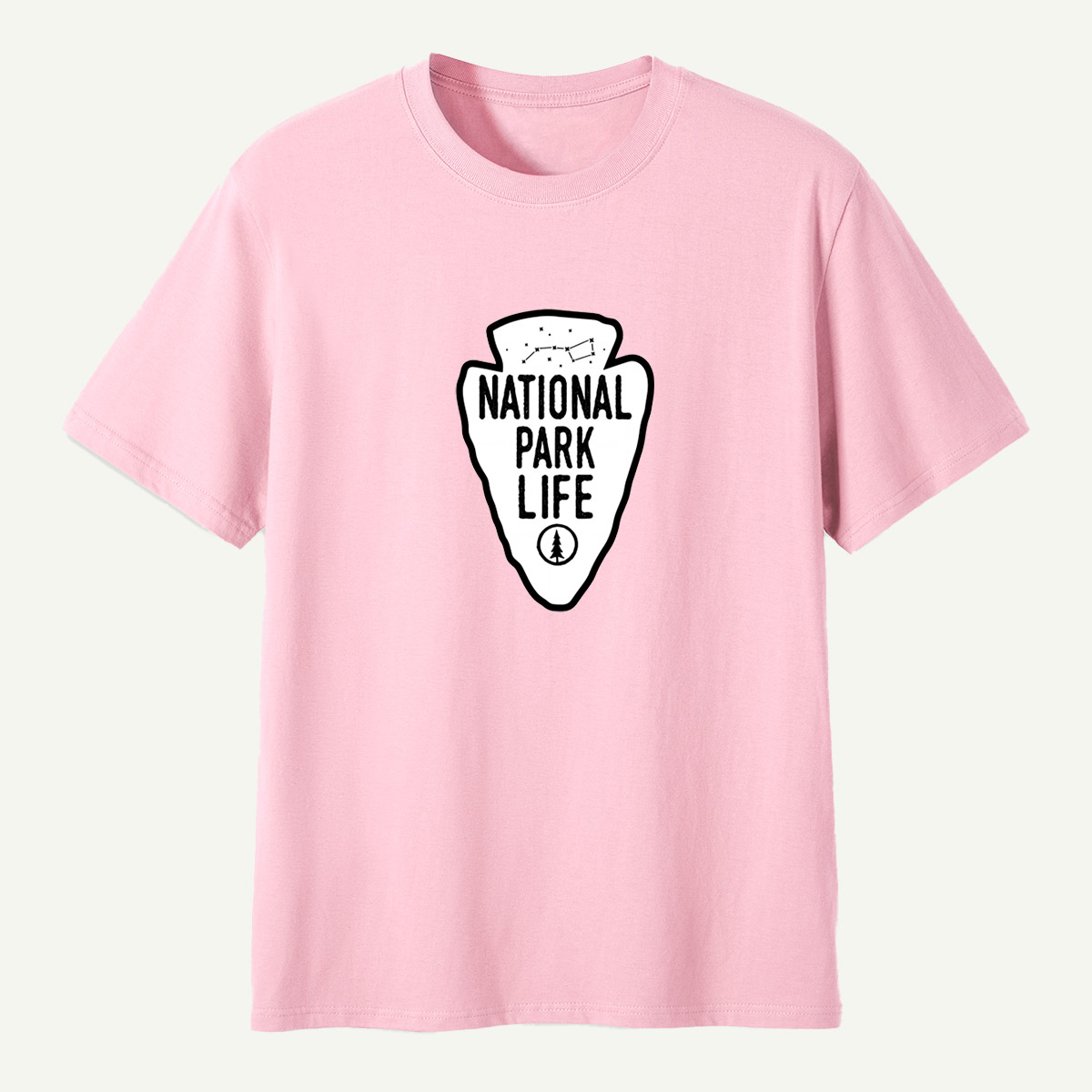 National Park Life Pine Tree Constellation Arrowhead Emblem T-Shirt