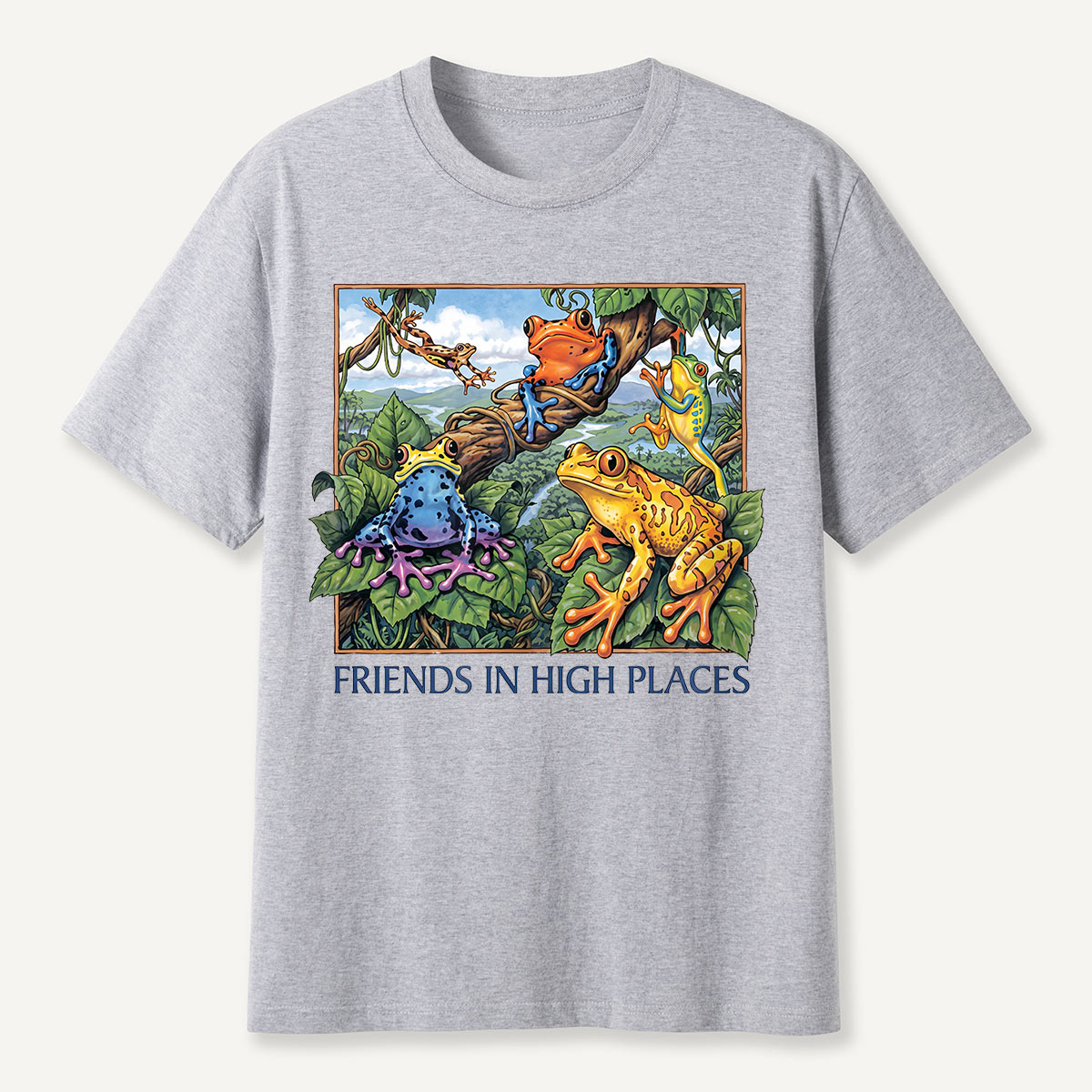 Friends in High Places Colorful Tree Frog T-Shirt