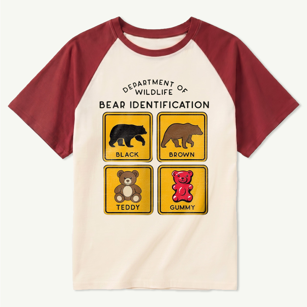 Department of Wildlife Bear Identification Raglan T-Shirt