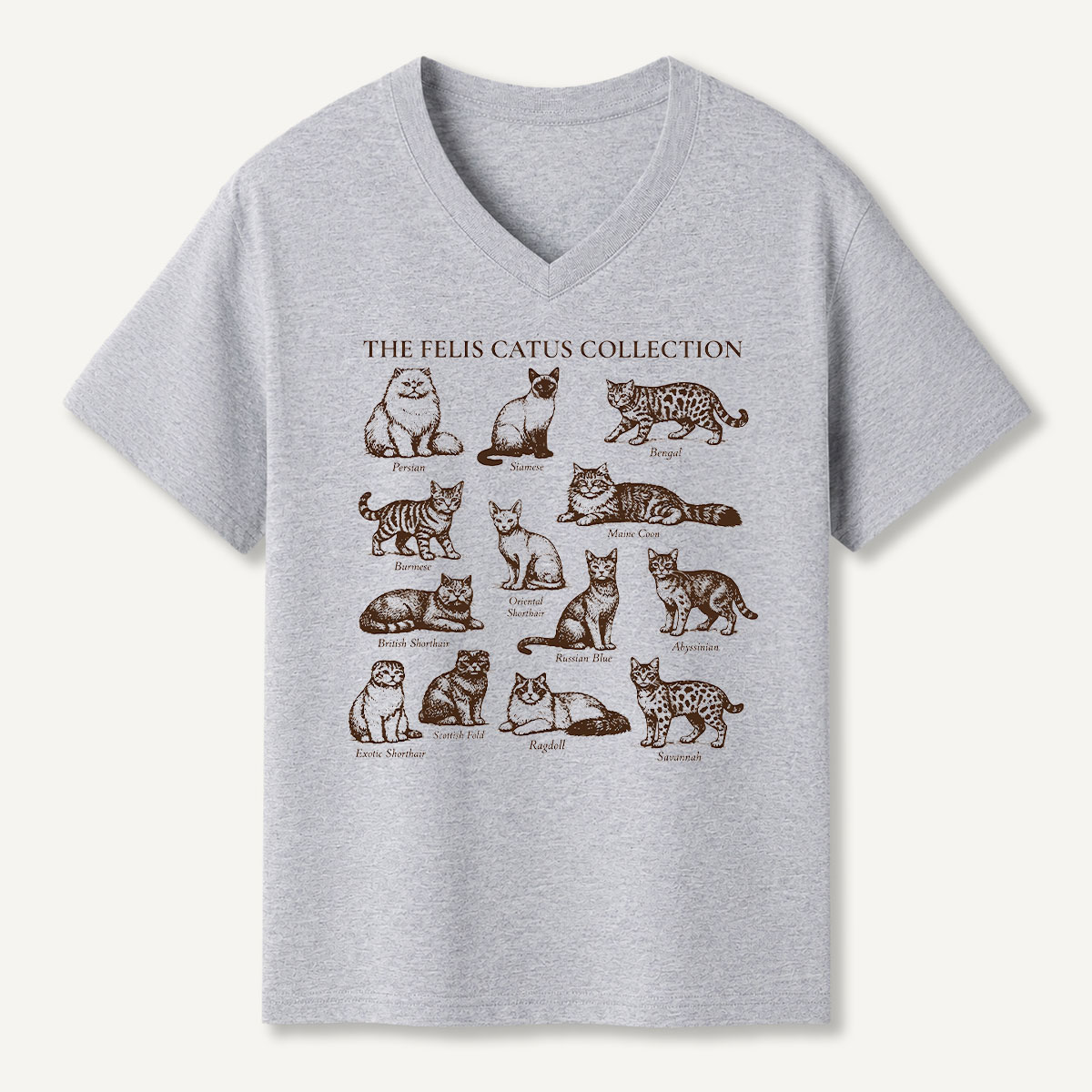 The Big Cats Collection Wildlife Guide V-neck T-Shirt