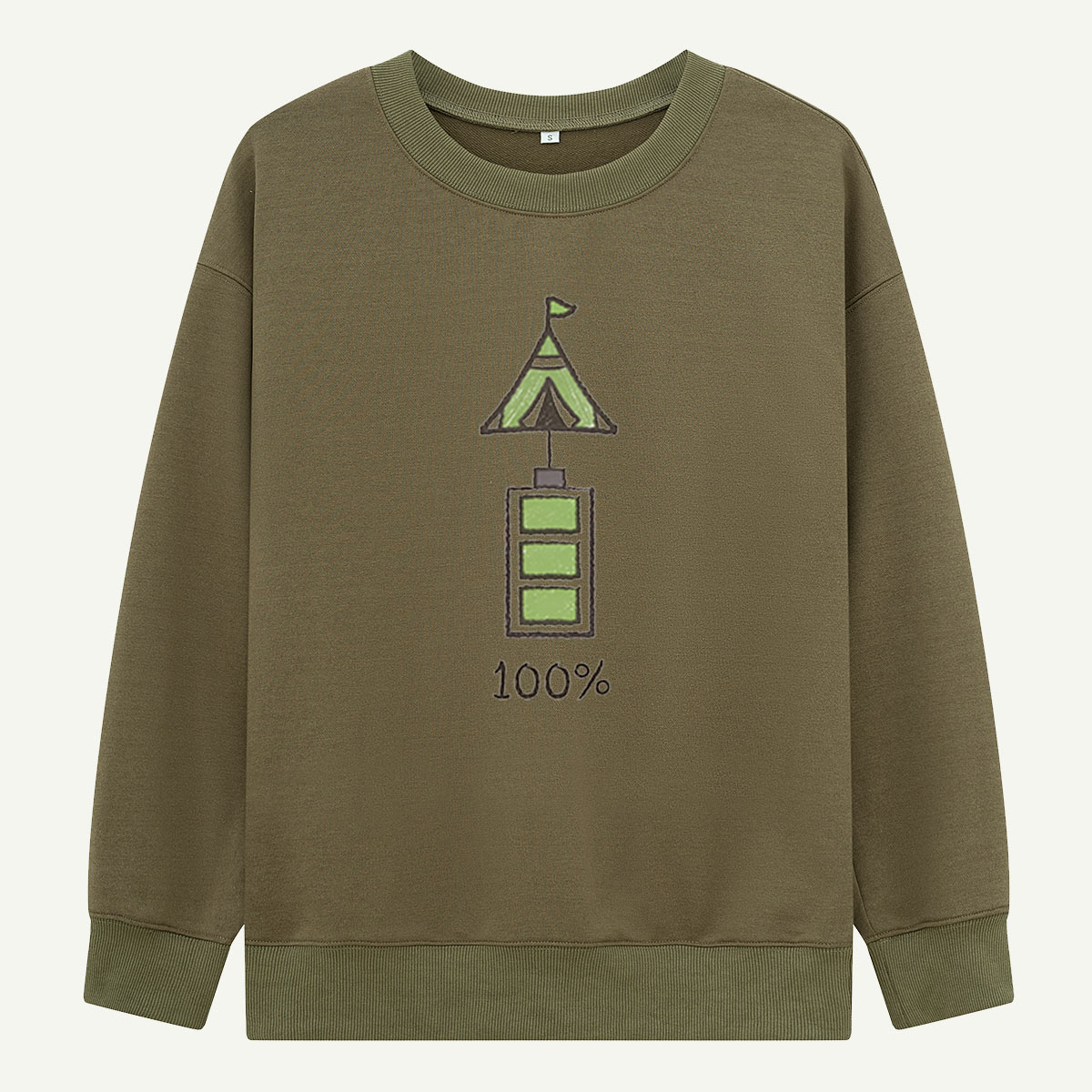 Camping Fully Charged 100% Sweatshirts