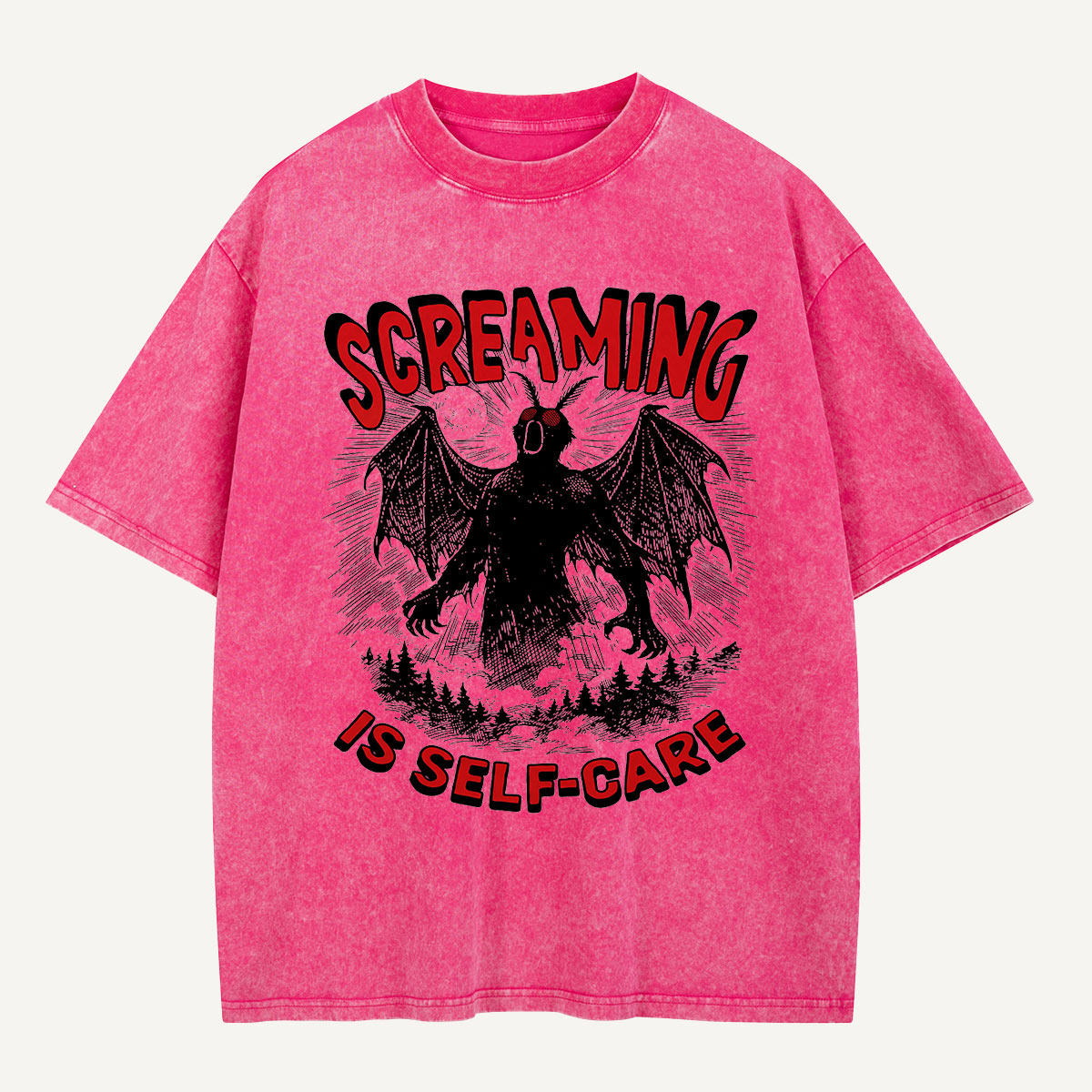 Screaming Is Self-Care Washed T-Shirt