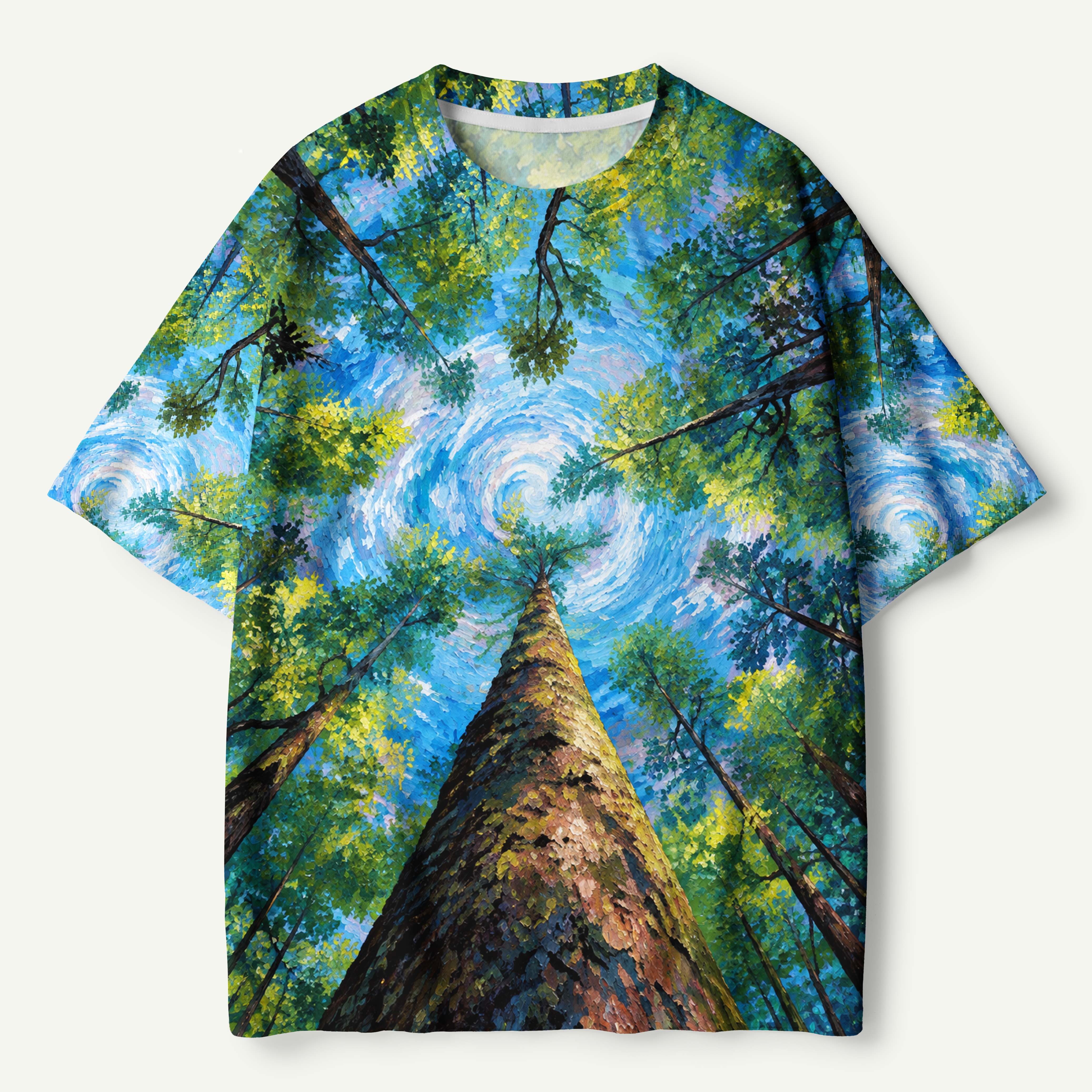 Skyward Forest Spiral Premium Pure Cotton Tee