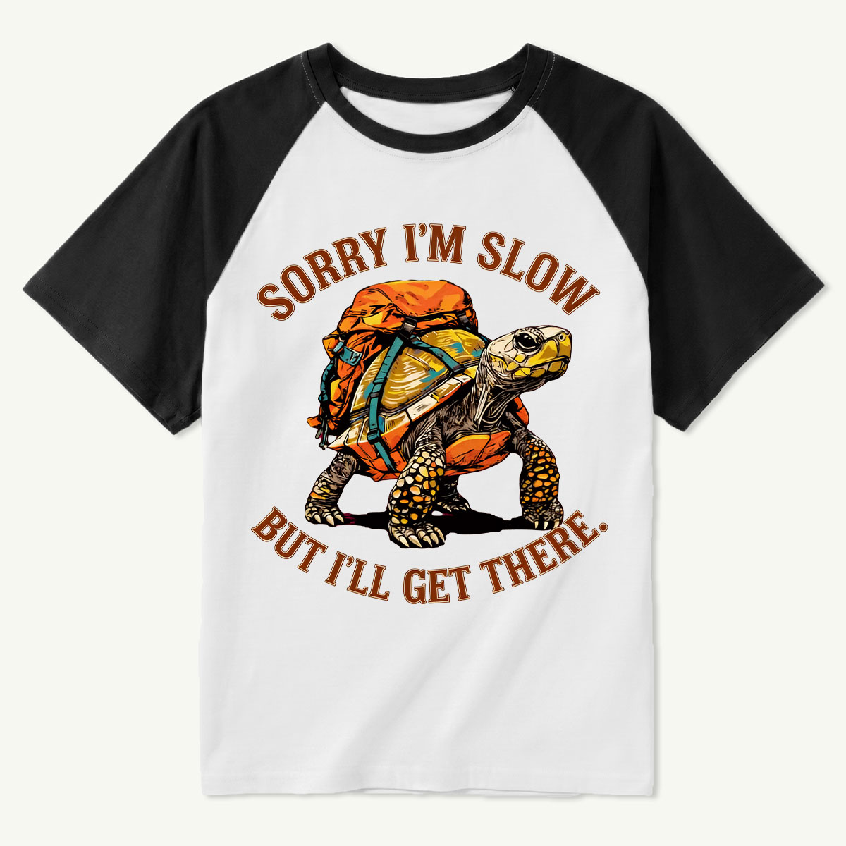 Sorry I'm Slow But I'll Get There Turtle Backpacker T-Shirt