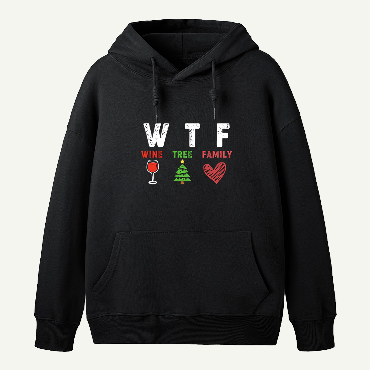WTF Wine Tree Family Funny Christmas Essentials Hoodie
