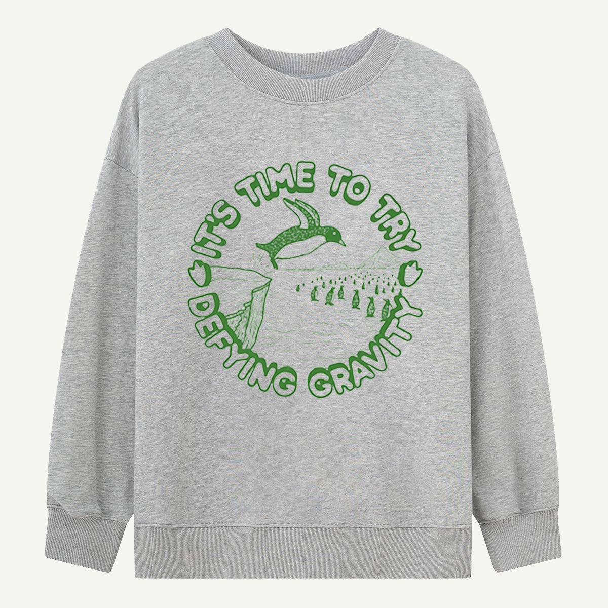 Its Time To Try Defying Gravity Whale Leap Sweatshirts