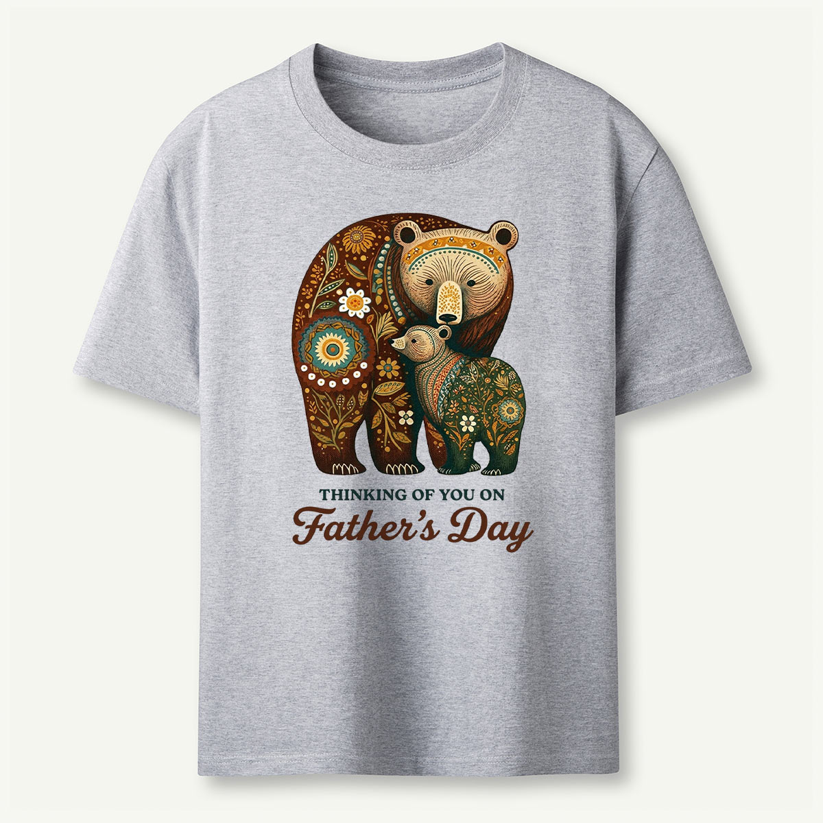 Father’s Day Bear Family Floral T-Shirt