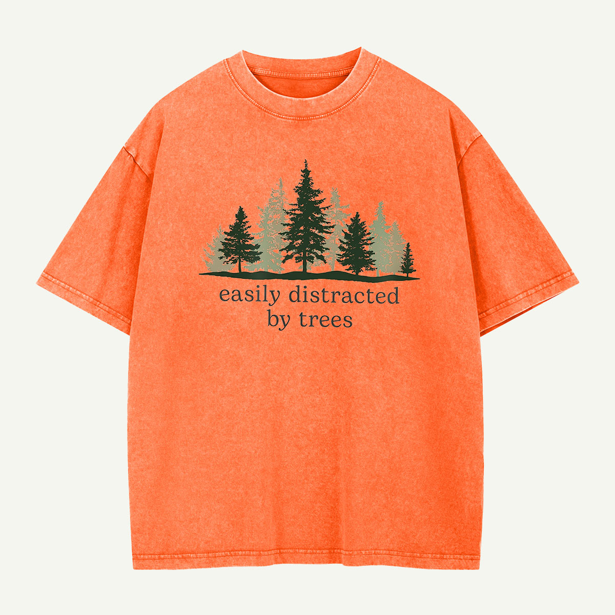 Easily Distracted By Trees Washed T-Shirt