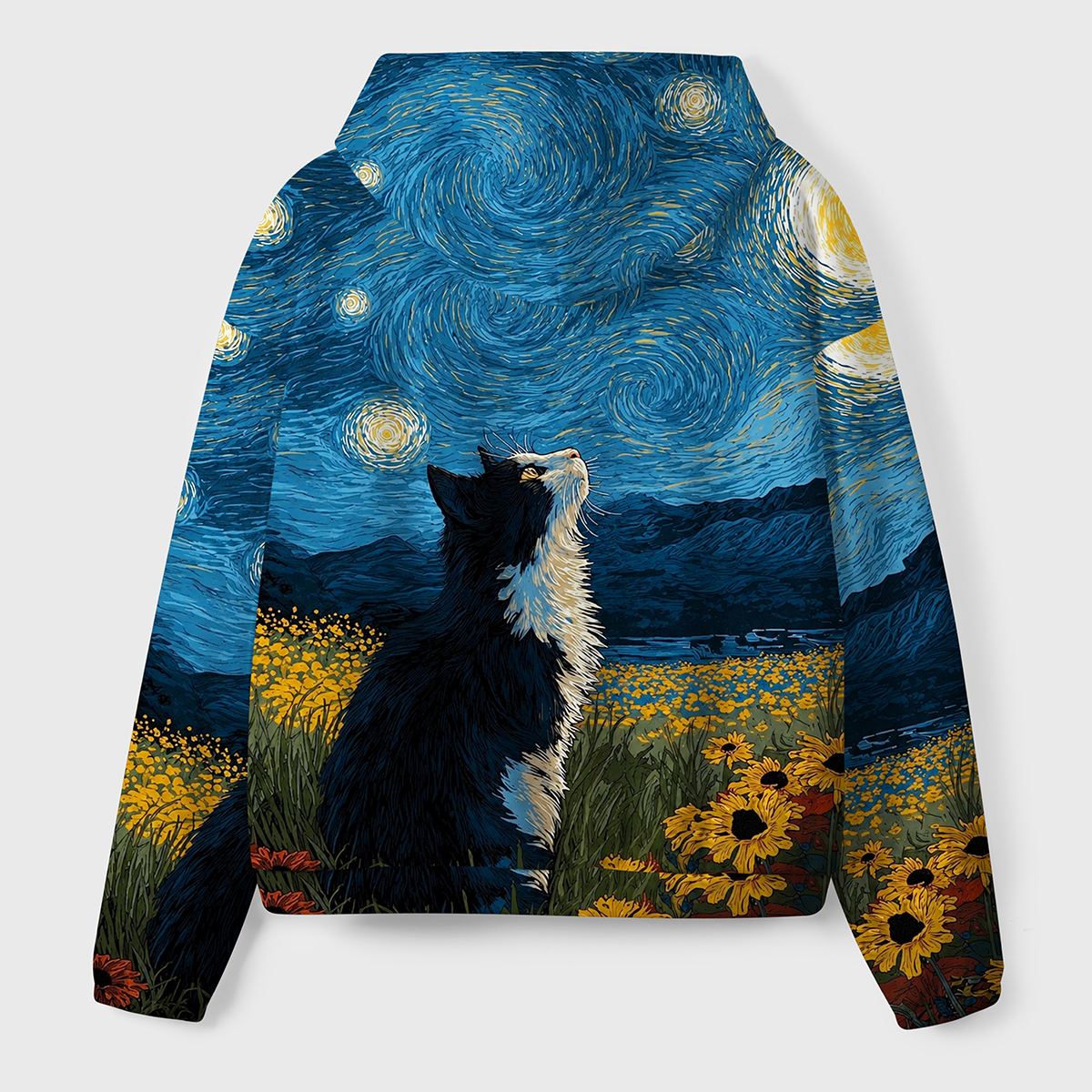 Starry Night Cat Premium Eco Hoodie