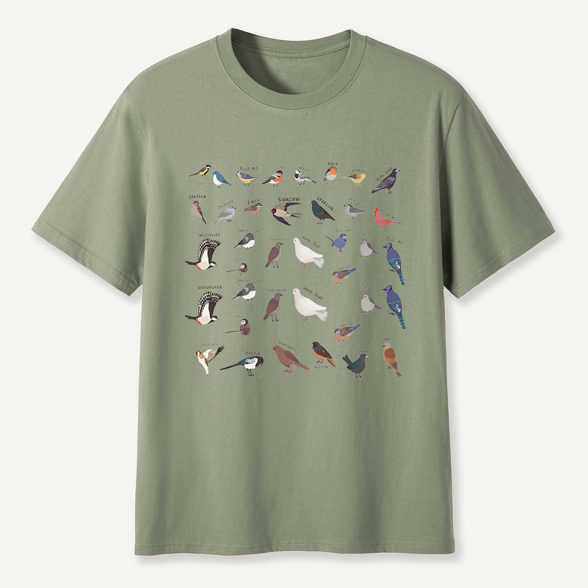 MDCTBYWY26071702Full Wrap Bird Species Guide T-Shirt
