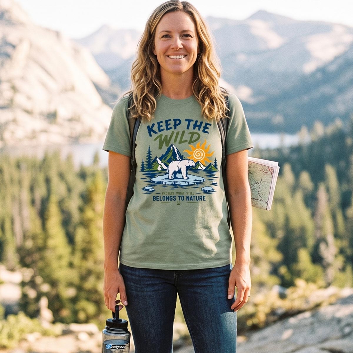 Keep the Wild Outdoor Adventure Wild Arctic Bear T-Shirt