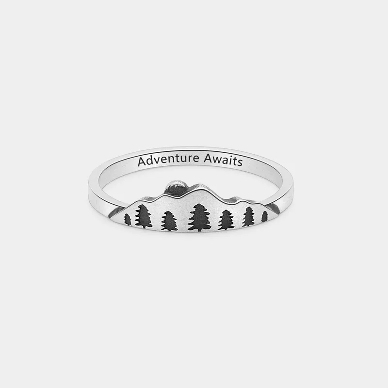 Adventure Awaits Mountain & Pine Forest Ring