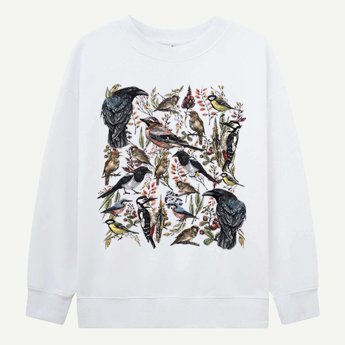 Vintage Wild Birds Botanical Sweatshirts