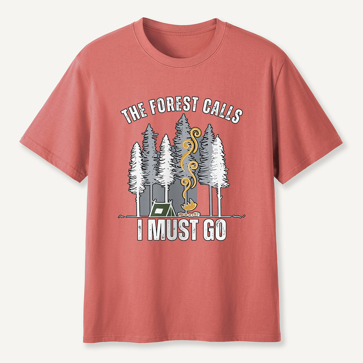 The Forest Calls I Must Go Campfire T-Shirt