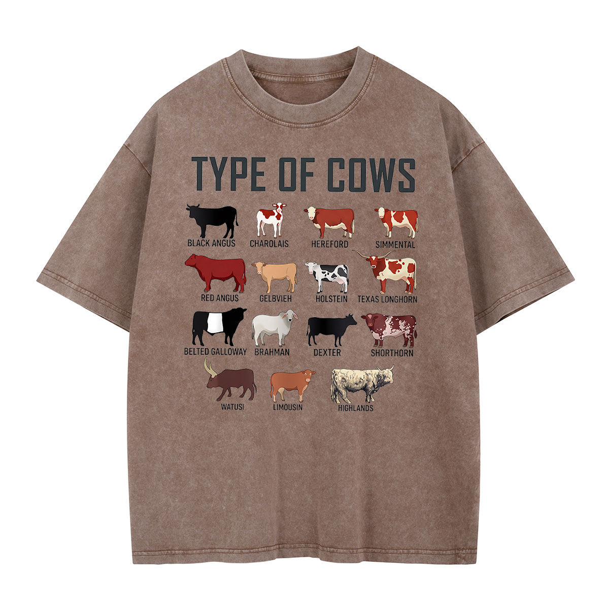 Cow Roll Call Washed T-Shirt