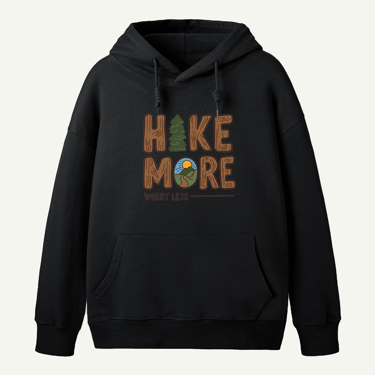 Hike More Worry Less Trail Badge Hoodie
