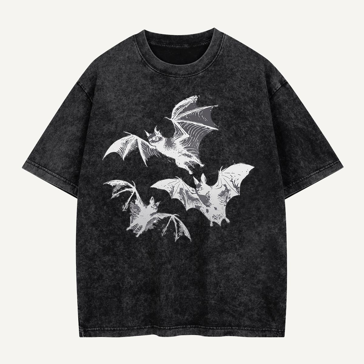 Three Bats on the Loose Washed T-Shirt