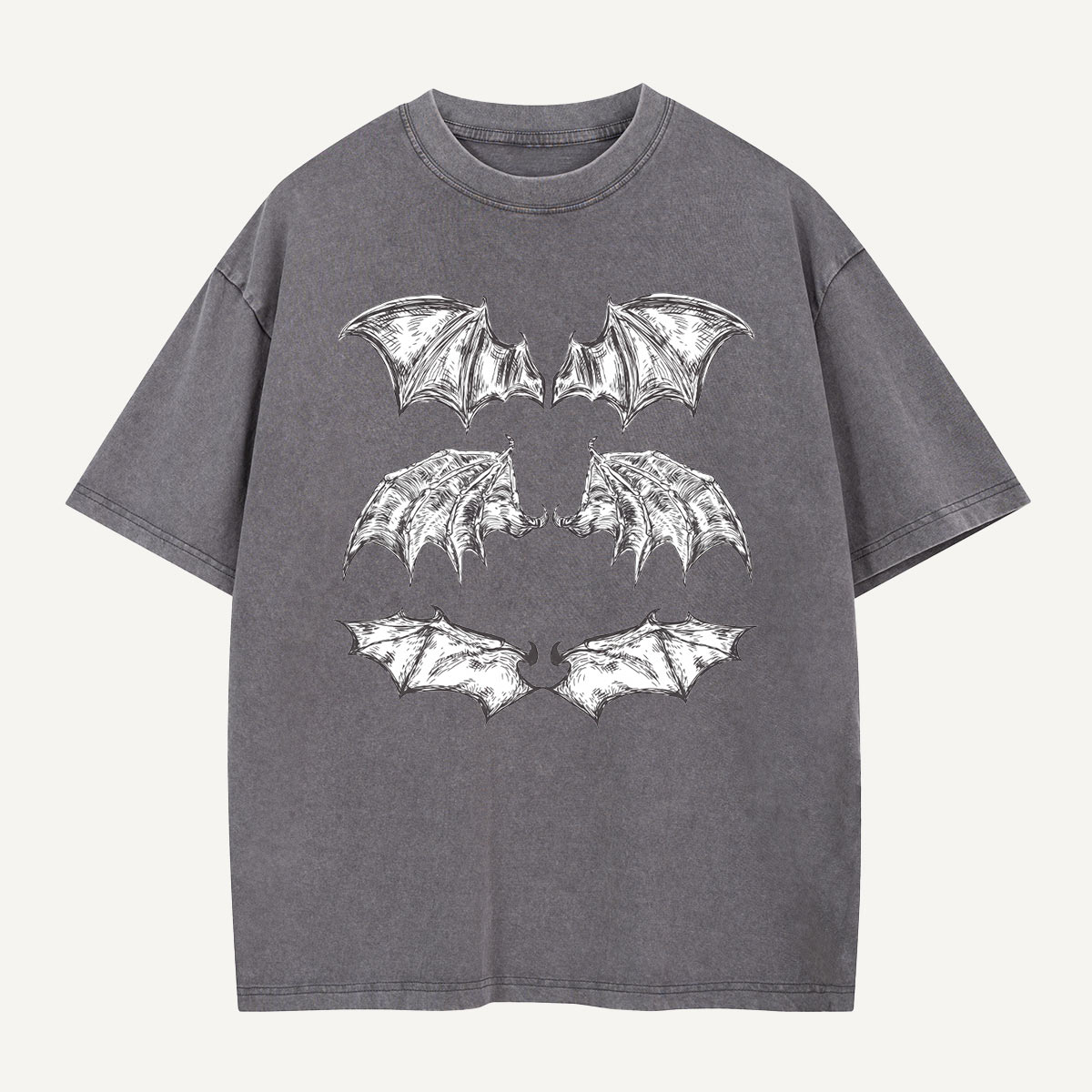 A Study in Bat Wings Washed T-Shirt