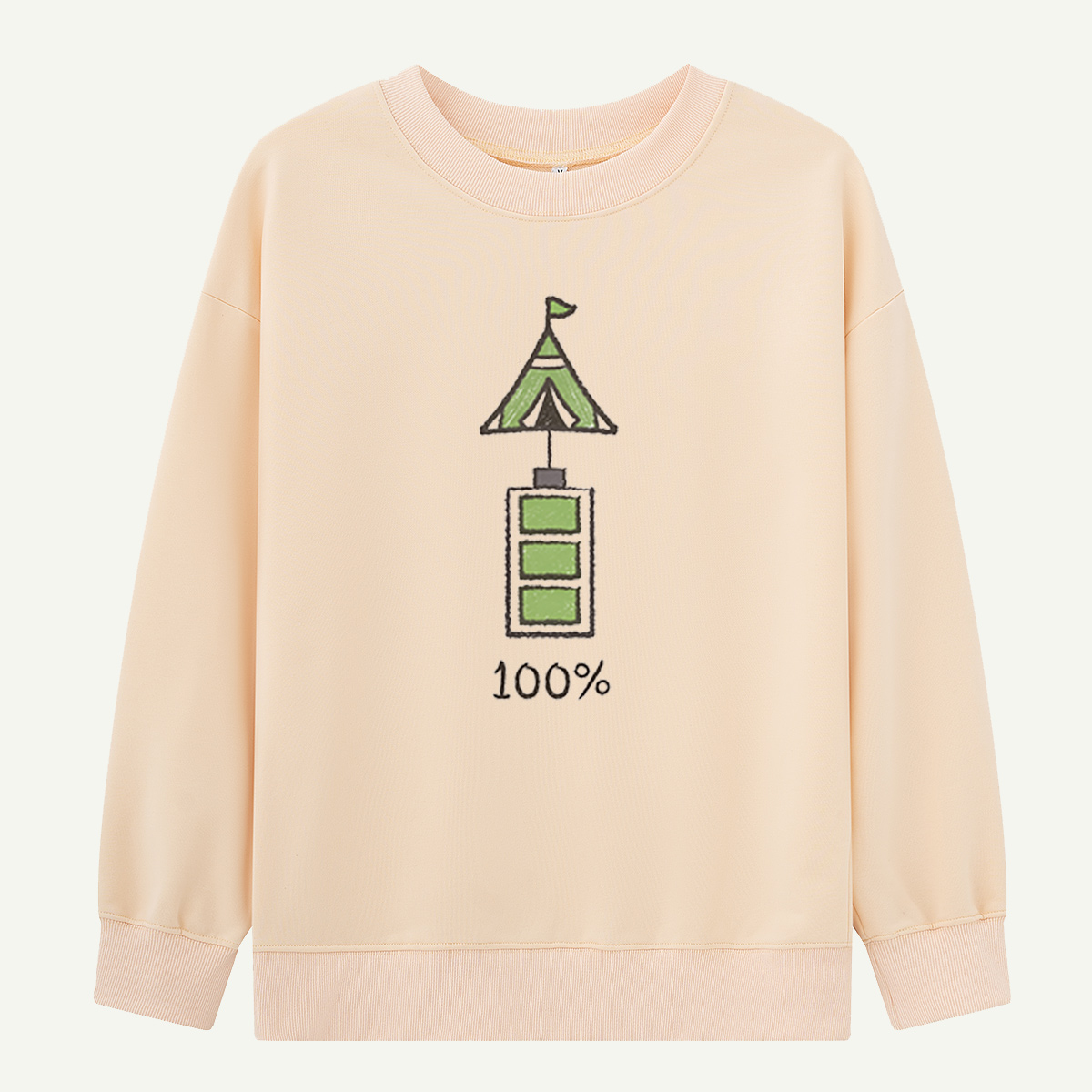 Camping Fully Charged 100% Sweatshirts