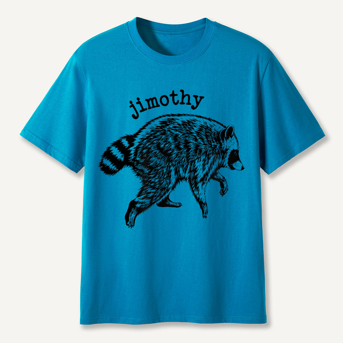 Jimothy Classic Black Line Raccoon T-Shirt